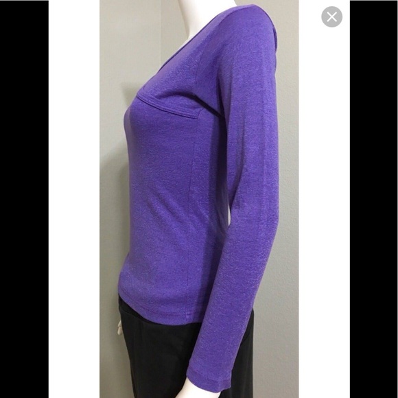 NWOT Michael Stars Women Blouse 3/4 sleeve purple. - Picture 2 of 5